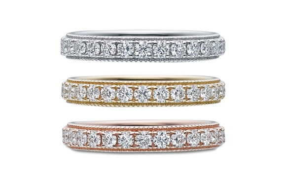 イサロイリング「イサロイリング「ミル打ちエタニティリング」コーディネート