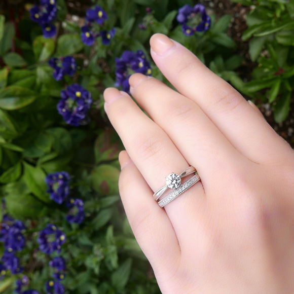 イサロイ「ブライダルリングVert d'eau しずく」