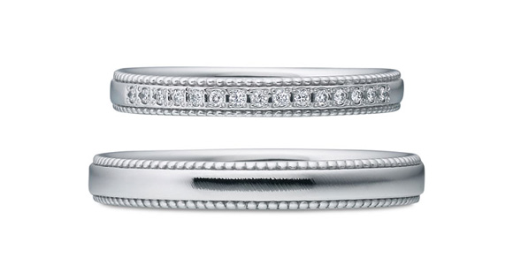 イサロイ「ブライダルリングVert d'eau しずく」コーディネート