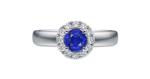 イサロイ「ブライダルリングRosette 青いバラ」